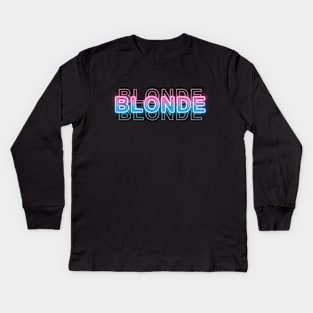 blonde Kids Long Sleeve T-Shirt